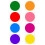 4Sets Bright Multicolor Dot Stickers PVC Self-Adhesive Classroom Spots 2