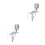 2Pcs Aluminum Paint Sprayer Pneumatic Tool Silver Adjustable Flow 8
