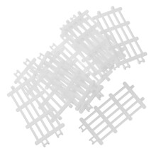 60Pcs White Plastic Miniature Fence for Scene Layout and Doll House