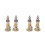 4Pcs Compact Wooden Mini Lighthouse Decor Versatile Ocean Theme Accent 5
