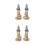 4Pcs Compact Wooden Mini Lighthouse Decor Versatile Ocean Theme Accent 4