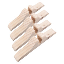 8Pcs Beige Wood Room Divider Stand Foot Easy Setup