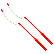 6Pcs Red Plastic Lantern Sticks for Crafting Durable Festival LED Rods
