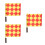 3Pcs Multipurpose Soccer Referee Flags with Comfortable Grip Kit 8