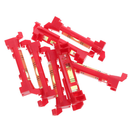 2Pcs Compact Mini Level Tool with Molded Hook Red ABS for Building Use 2
