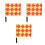 3Pcs Multipurpose Soccer Referee Flags with Comfortable Grip Kit 9