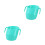 2Pcs Kids Training Cup Green Durable Portable Drinking Cup 7