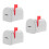 3Pcs White Tin Mini Mailbox Box Metal Money Storage 3