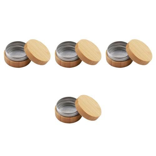 4Pcs Small Bamboo Tackle Box with Aluminum Liner Bait Storage 2