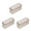 3Pcs Iron Golden Rectangular Tin Box with Lid for Cookie Candy Storage 5