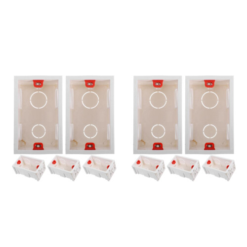 10Pcs White Electrical Box for Wiring Flush Mount Switch Box with Seal 2