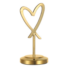4St Gouden Metalen Memo Clips Hartvorm Voor Bruiloft, Kantoor En Thuis