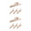 8Pcs Beige Wood Room Divider Stand Foot Easy Setup 9