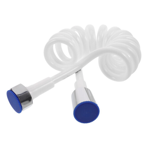 2St Draagbare Bidet Spuitslang Abs+metaal Voor Camper En Caravan Wit
