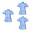 3St Dames Werkshirts Bloemenprint Comfortabel Polykatoen 6