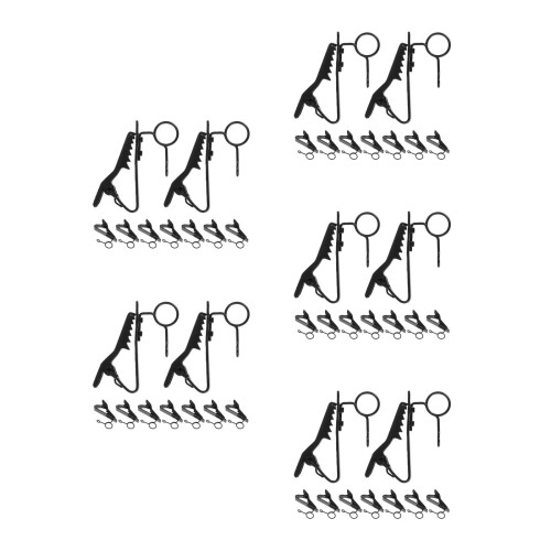 45St Ijzeren Microfoonclip, Zwart, Grip En Verstelbare 2