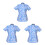 3St Dames Werkshirts Bloemenprint Comfortabel Polykatoen 5