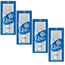 Q-Tips Bastoncini Cotone, 500 Pezzi (Confezione da 4)