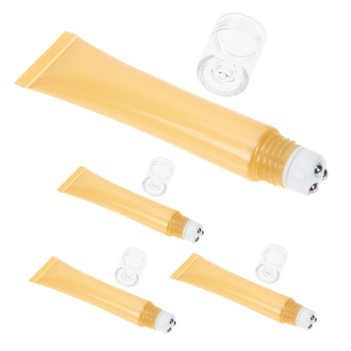 8St Draagbare Plastic Oogcrème Tubes Met Rollerball Khaki 1