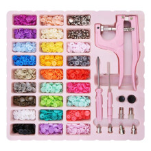 Kit di Chiusure un Scatto, Bottoni un Pressione T5 con Kit di Attrezzi per Rata Moschettoni Colorati nel Plastica per la Creazione di Abiti da Cucito