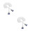 2St Draagbare Bidet Spuitslang Abs+metaal Voor Camper En Caravan Wit 3