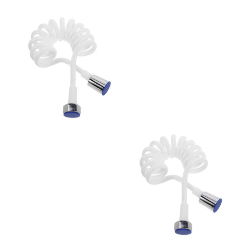 2St Draagbare Bidet Spuitslang Abs+metaal Voor Camper En Caravan Wit 2