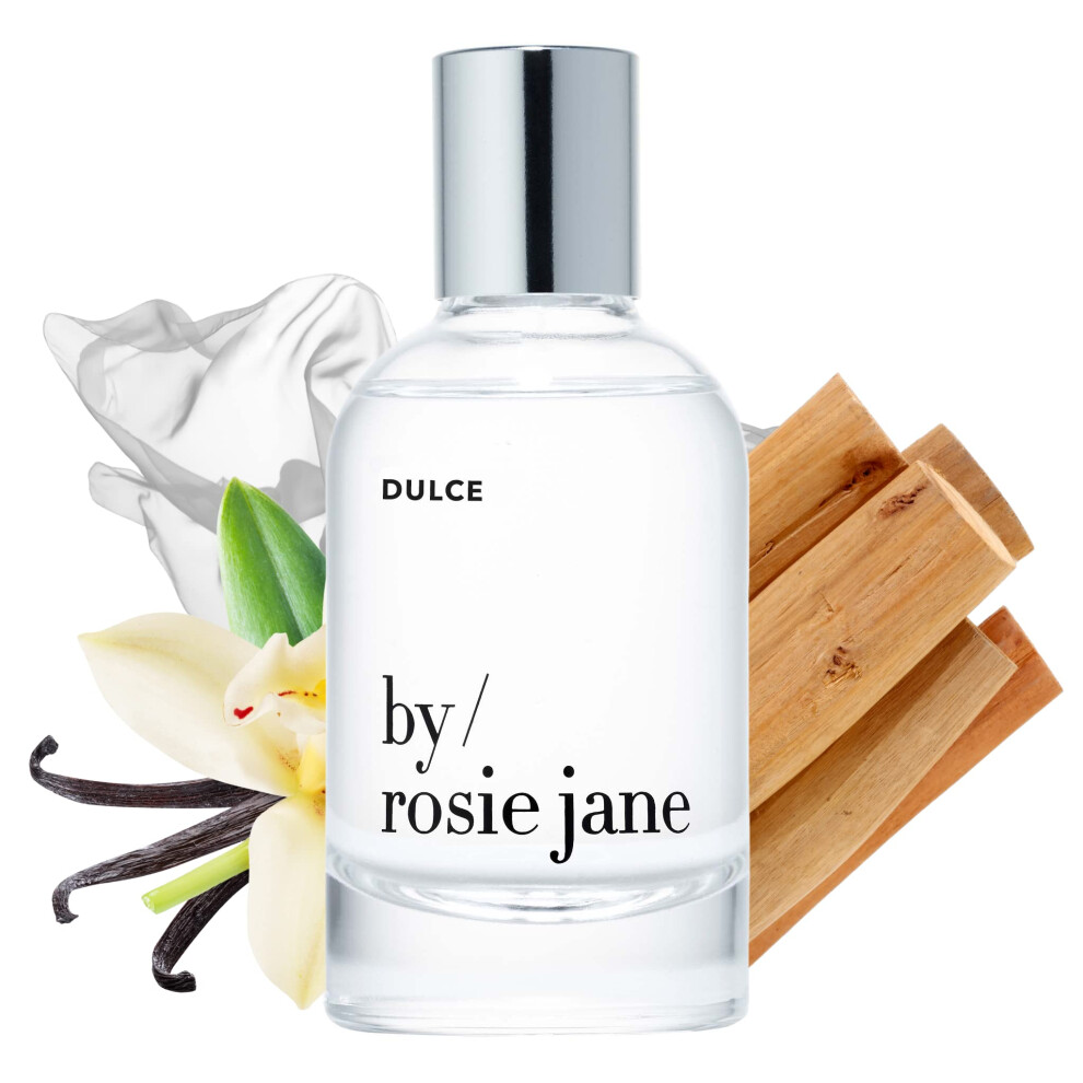 By Rosie Jane Eau De Parfum Spray (Dulce) - Clean Perfumes For Women - Essential Oil Mist With Notes Of Vanilla, Hinoki Wood, Nude Musk - Paraben-Free