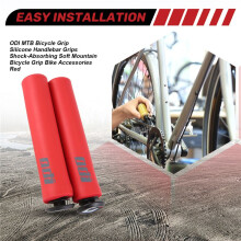 ODI MTB Bicycle Grip Silicone Handlebar Grips Shock-Absorbing Soft Mountain Bicycle Grip Bike Accessories Red