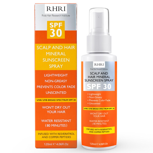 Spray Solare per Capelli SPF 30 | Protezione UV Non Grassa per Capelli e Cuoio Capelluto | Previene Sbiadimento e Secchezza