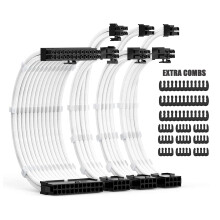 Kit de ExtensõEs de Cabo PSU 30 CM com Cabo de Fonte de AlimentaçãO de ExtensãO de Pentes de Cabo 24 Pinos 8 Pinos (4 + 4) 8 Pinos (6P + 2P) para