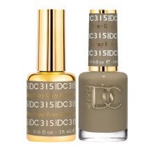 DND DC Gel Polish Set, Grijze Collectie, UV/LED Gel Polish en Lucht Droog Nagellak, 315 Foxy Gray, 0.5 Fl Oz