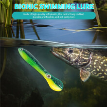 10Pcs Soft Bionic Fishing Lure,Fishing Fake Bait,Fishing Bait for Saltwater&Freshwater,Slow Sinking Bionic Swimming Lure