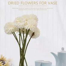 Artificial Flowers Chrysanthemum Flowers Bouquet 10Pcs Present for Important People Glorious Moral(White)