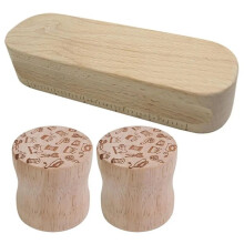 Poids à Motifs Ronds en Bois pour Couture, Échantillons de Poids de Coupe pour Accessoires de Couture B