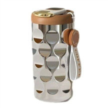 Stainless Steel Mug Ceramic Liner Thickened High Values Water Cup Portable Diamond Cup Car Coffee Cup Silver