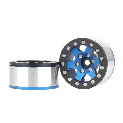 Carro de Escalada AX90069 com Pneu de Roda de Metal Preto Prateado de 1,55 Polegadas para JIMNY CC01 2