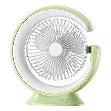 Ventilateur de Lampe de Bureau 1200 MAh Ventilateur Électrique Portatif Multifonction Pratique à 3 Vitesses, Vert