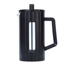 600 Ml French-Press-Kaffeemaschine, Hochwertiges Borosilikatglas, Hauskaffeemaschine, Milchschaumaufschäumer, Barista-Teebereiter, Schwarz