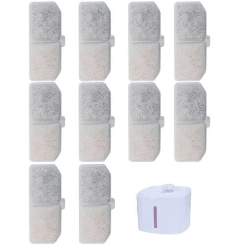Water Fountain Filter Pet Fountain Replacement Activated Carbon Filter Automatic Water Fountain Filter Element 12-Pack 2