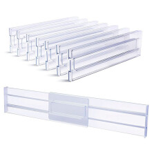 8PCS Drawer Dividers Organizer Adjustable Cabinet Storage Clothes Organizer Drawers Separators Kitchen Drawer Organizer