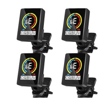4 PCS Guitar Tuner Rechargeable Clip Tuner for Guitar, Bass, Ukulele,Violin Suit for Professional or Beginners