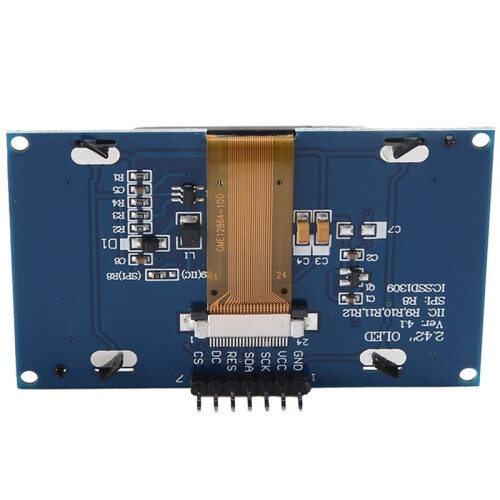 2,42-Inch OLED-Displaymodule 2,4-Display 128X64 Driver SSD1309-Interface 4-Pins IIC-Interface 2