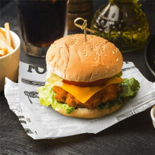 100 St Bakpapper, BröDpapper, Korvbricka med Pommes Frites, HamburgersmöRgåS, Absorberande Papper