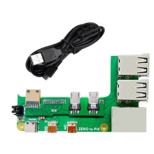 FöR Raspberry Pi Zero 2W Till PI5 Expansionskort med Kabel Zero Till Pi5 GräNssnittsadapter Zero USB HUB RJ45 HAT