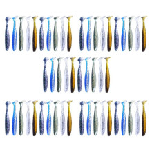 50Pcs Soft Lure Silicone Bait Wobbler Fishing Lure Sea Worm Swimbait Streamer Silicone Lure Fishing Accessories 7cm