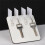 100Pcs Key Tags, Slotted Plastic Hanging Tags with Metal Snap Hooks White Key Tags Blank Square Key Tags 5