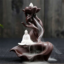 A-Pourpre Sand Backflow PoĂŞLe Ă Encens, Zen Bouddhiste Main Parfum de Maison PoĂŞLe Encens Plaque D'Insertion Accessoires