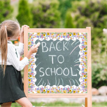 1 Roll Bulletin Board Border Floral Bulletin Border Tulip Flower Trim Border for School Classroom Blackboard Chalkboard