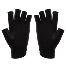 SUNUV LED Gloves for Gel Nails, Professional UPF 50+ Anti UV Gloves for Gel Nail Lamp, Nail Techs Black