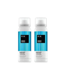 IGK Disco Disco Spray Brillo Transparente | Tamaño de Viaje | Spray para el Cabello de Acabado Brillante | Set de 2 (2.1 Fl Oz)